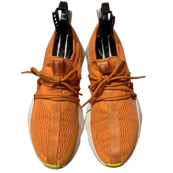 SOREL | Women’s Kinetic Breakthru Sneakers - Orange + Lime Green - Sz 7.5 - Picture 9 of 14